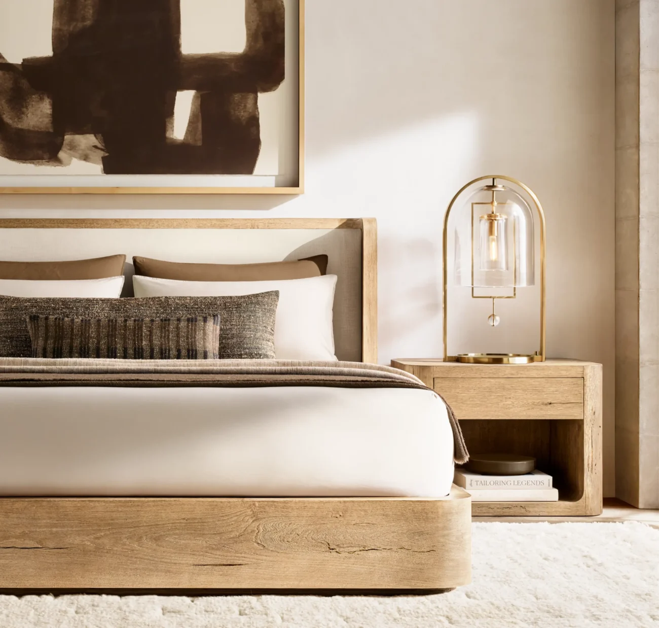 Oslo Fabric Shelter Wood Bed - Image 8