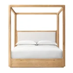 Oslo Fabric Panel Platform Canopy King Bed