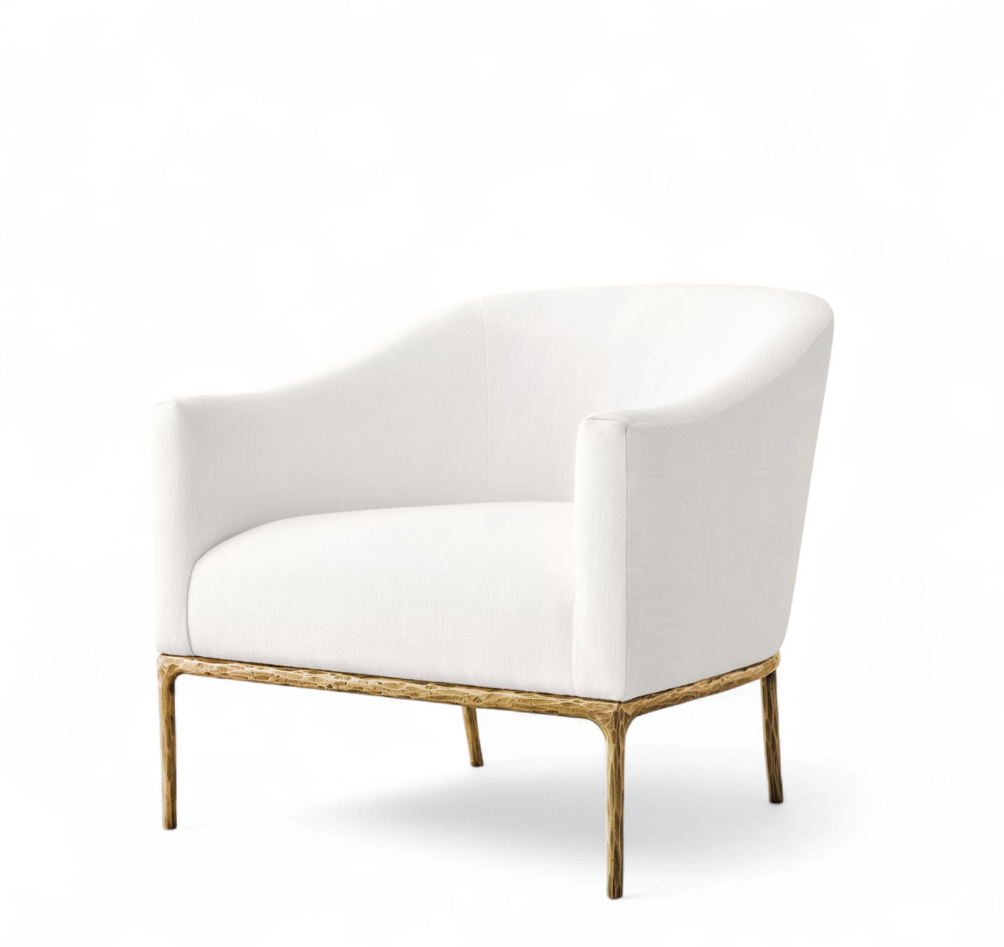 Handmade Forged Barrelback Slope Arm Chair