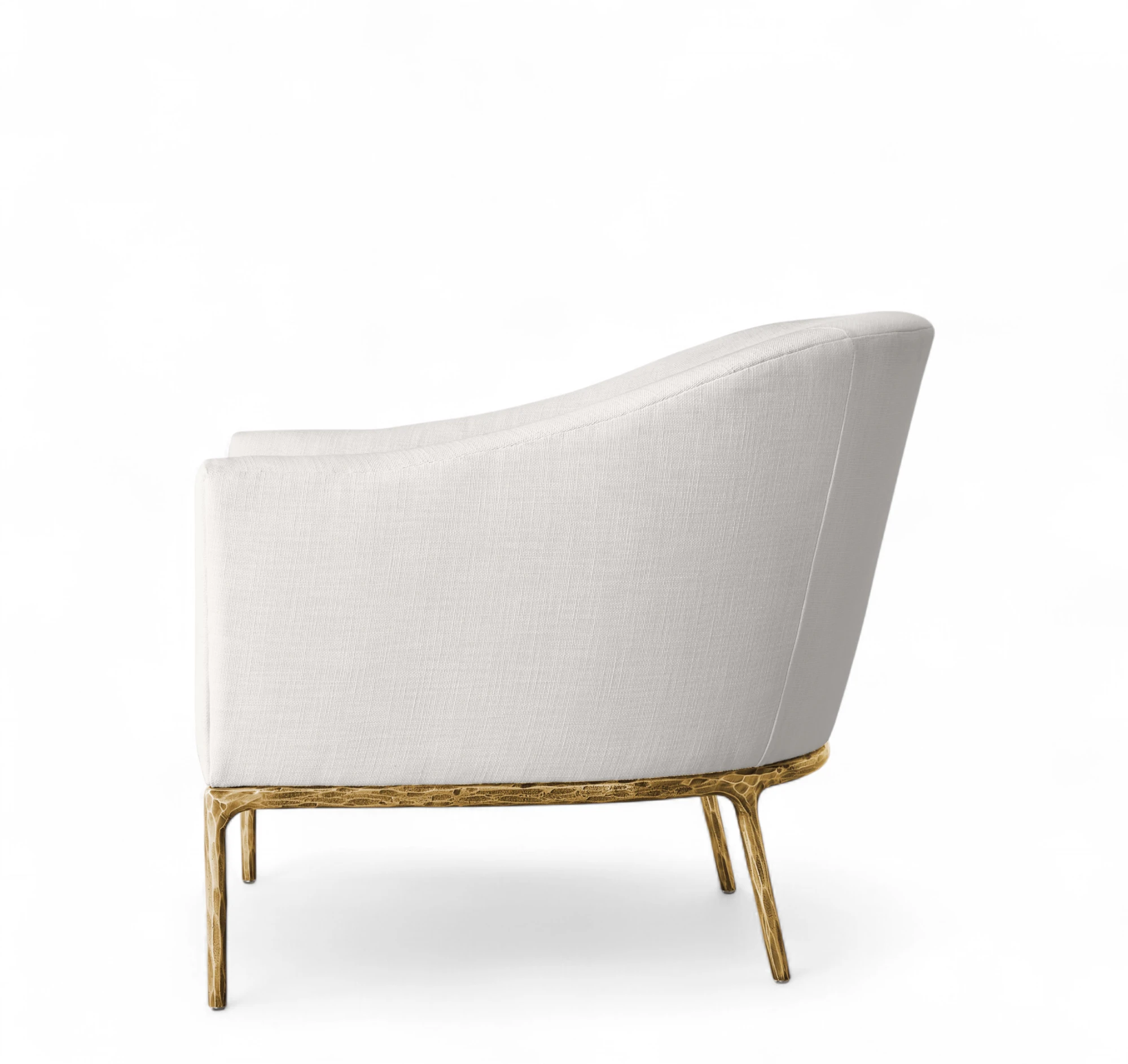 Handmade Forged Barrelback Slope Arm Chair - Image 5