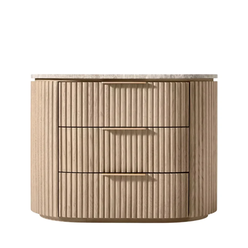 Byron Emperador Closed Nightstand