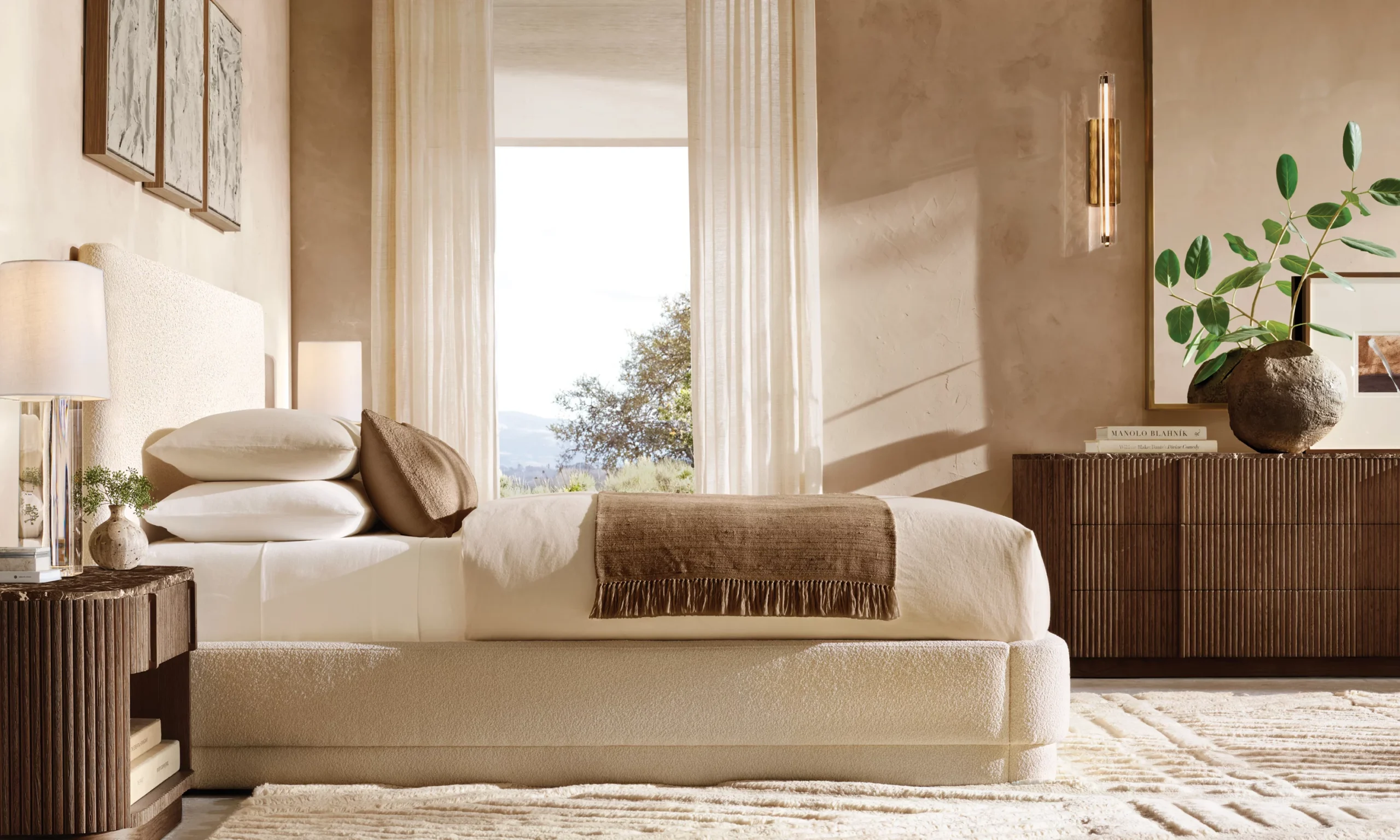 Mulholland Fully Upholstered Fabric Panel Bed - Image 2