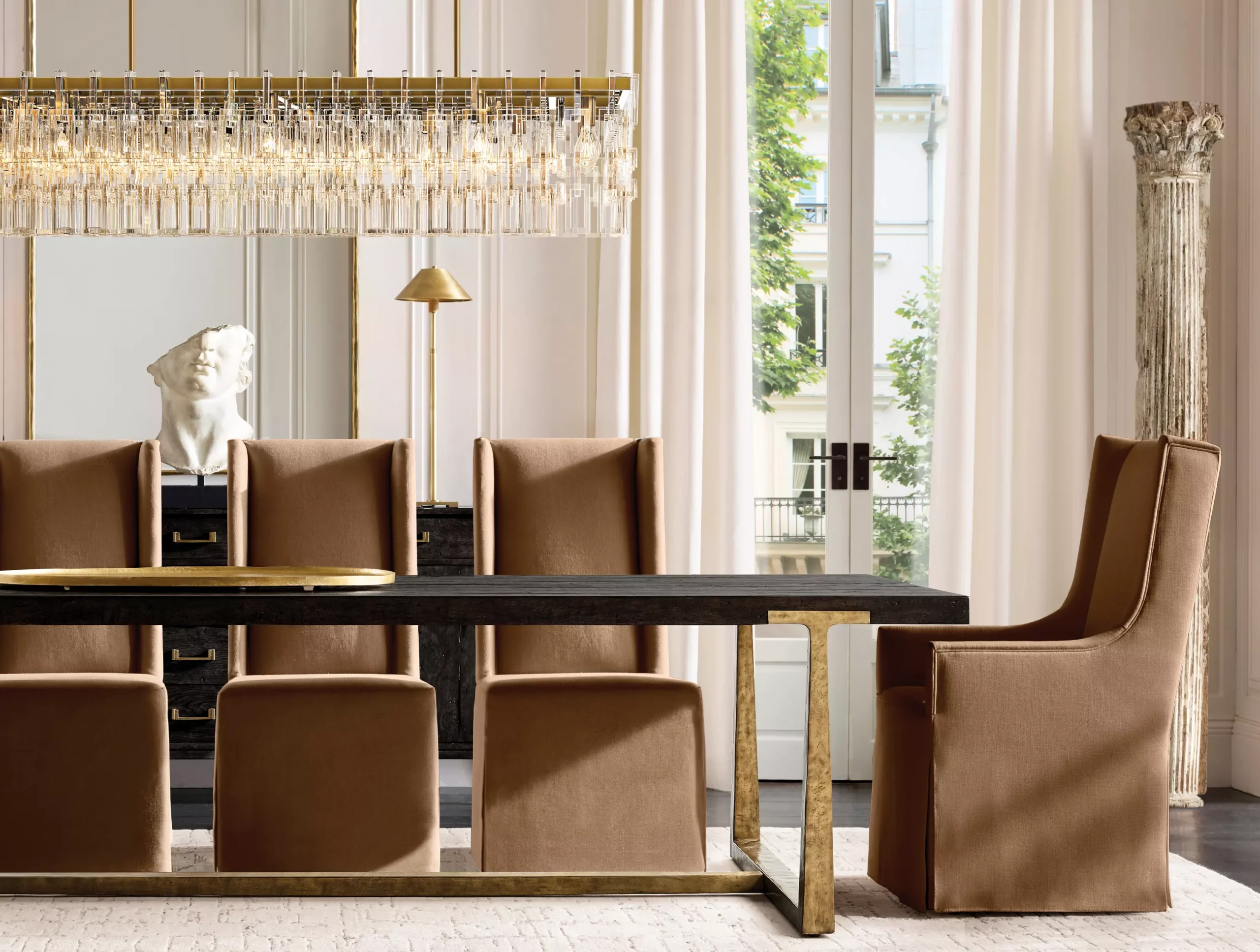 Ames Skirted Fabric Dining Side Chair - Image 4