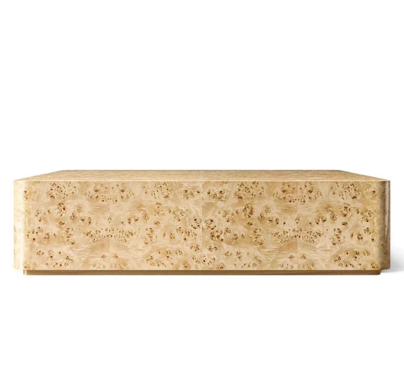 Burl Rectangular Plinth Coffee Table - Image 2