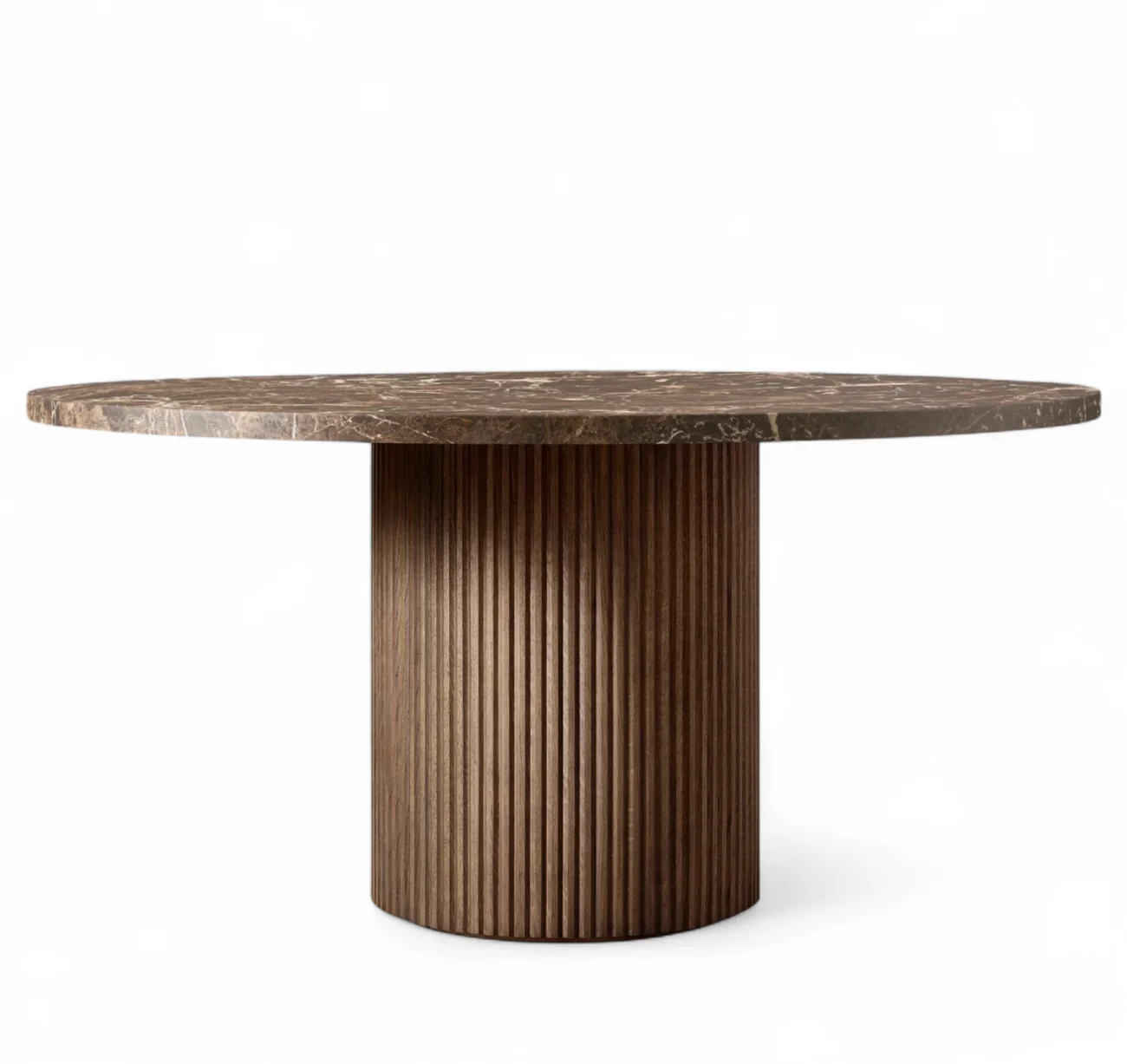 Byron Emperador Marble Round Dining Table - Image 5