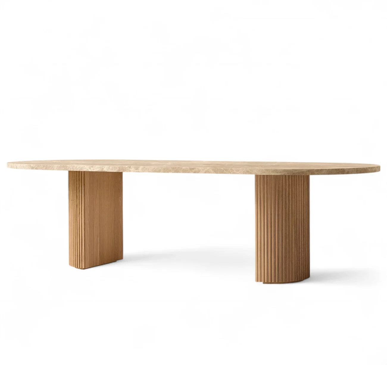 Byron Emperador Oval Dining Table - Image 4