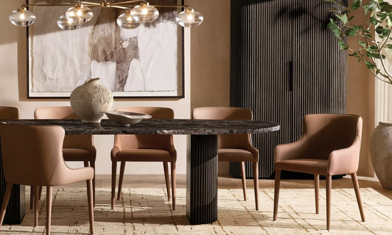 Byron Emperador Oval Dining Table - Image 10