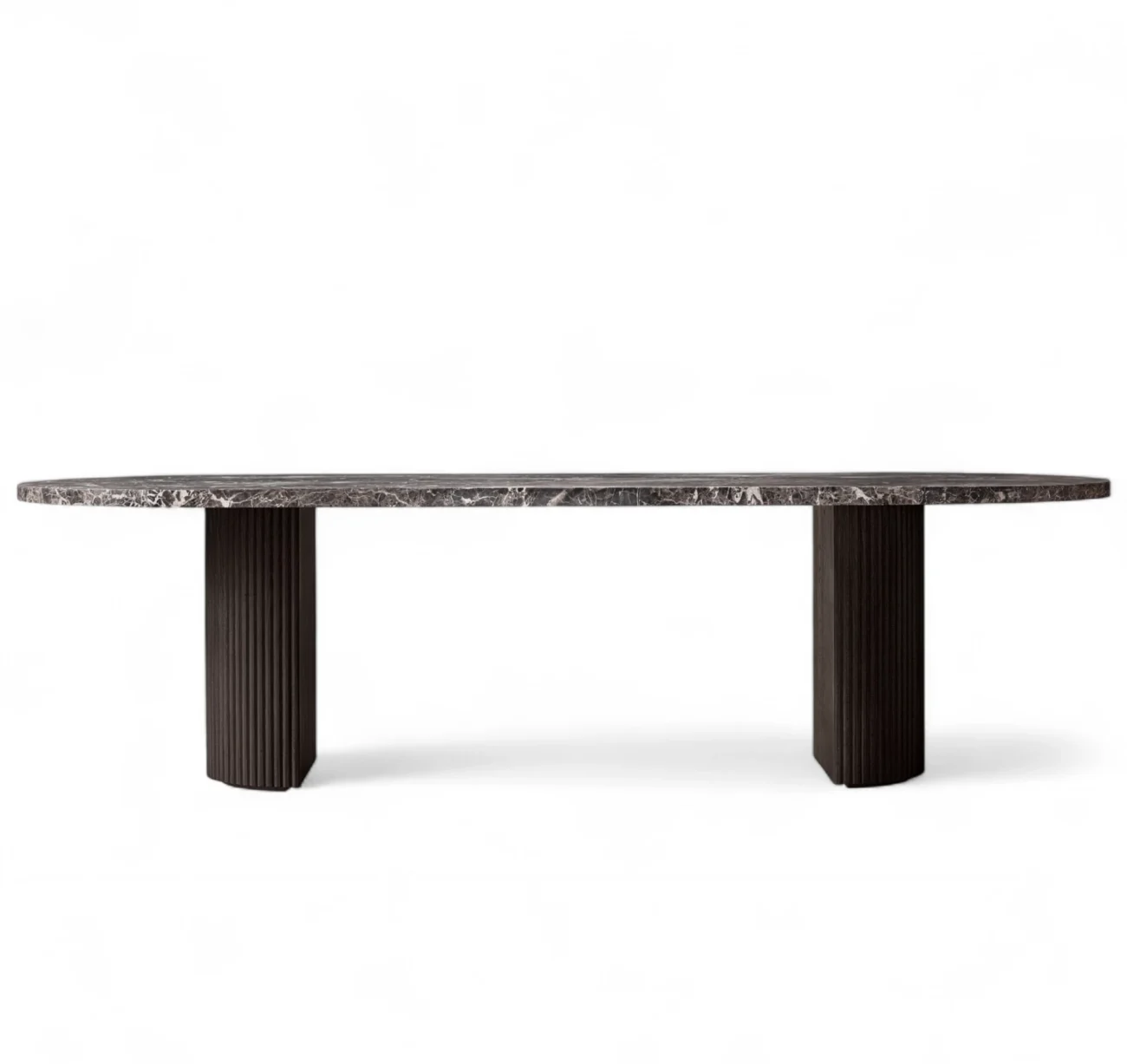 Byron Emperador Oval Dining Table - Image 7