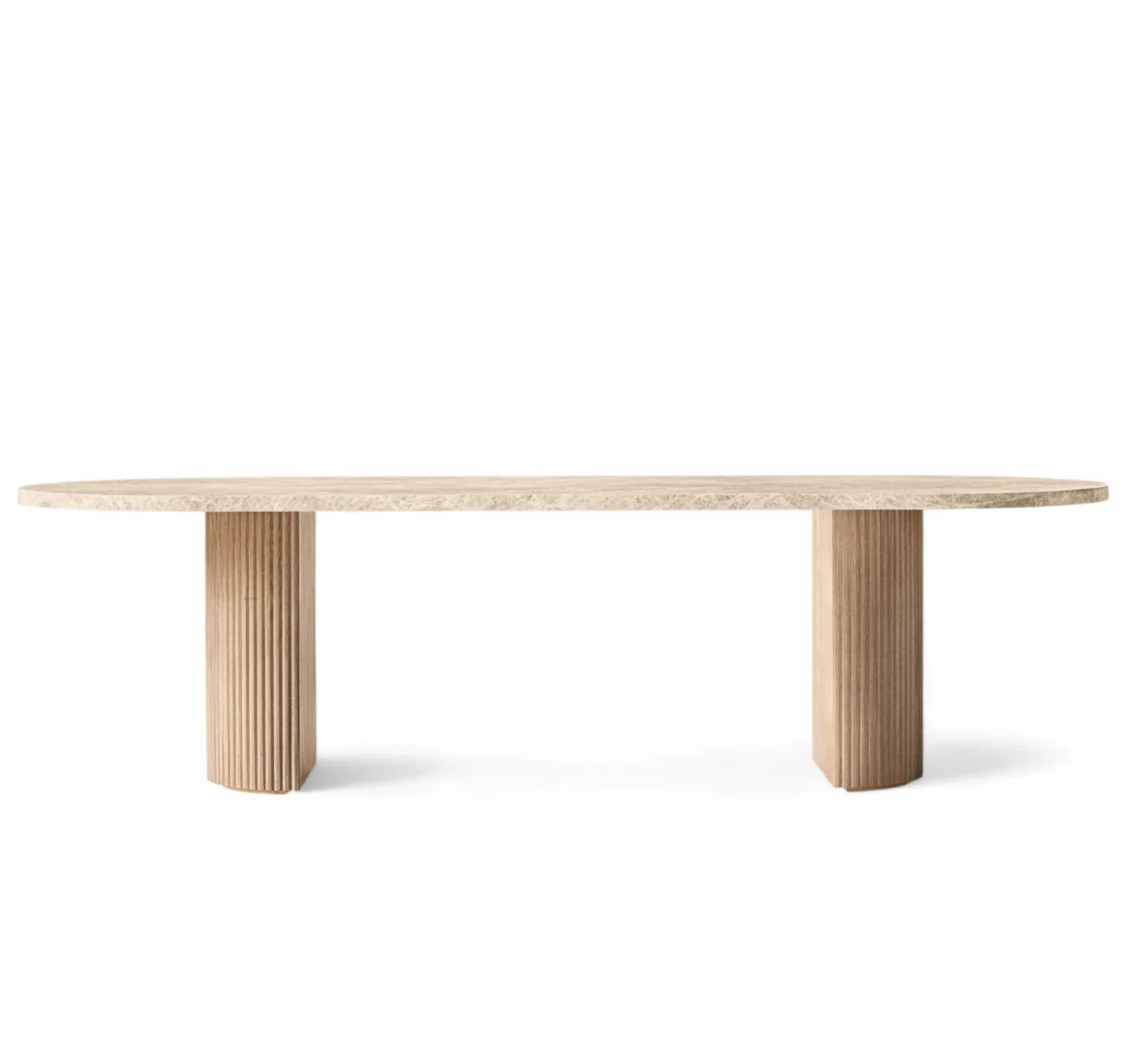 Byron Emperador Oval Dining Table - Image 6