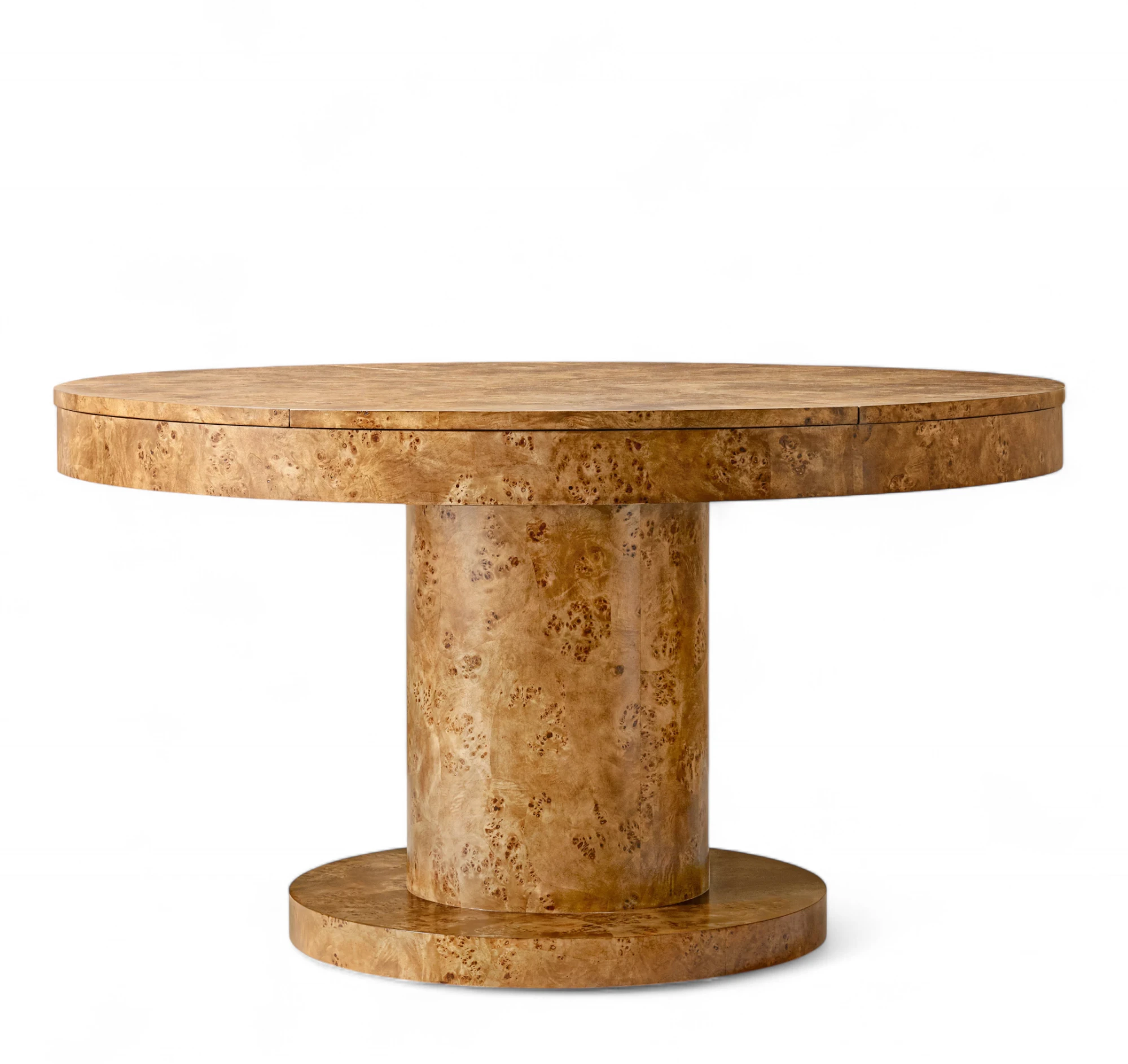 Belmont Burl Round Extension Dining Table
