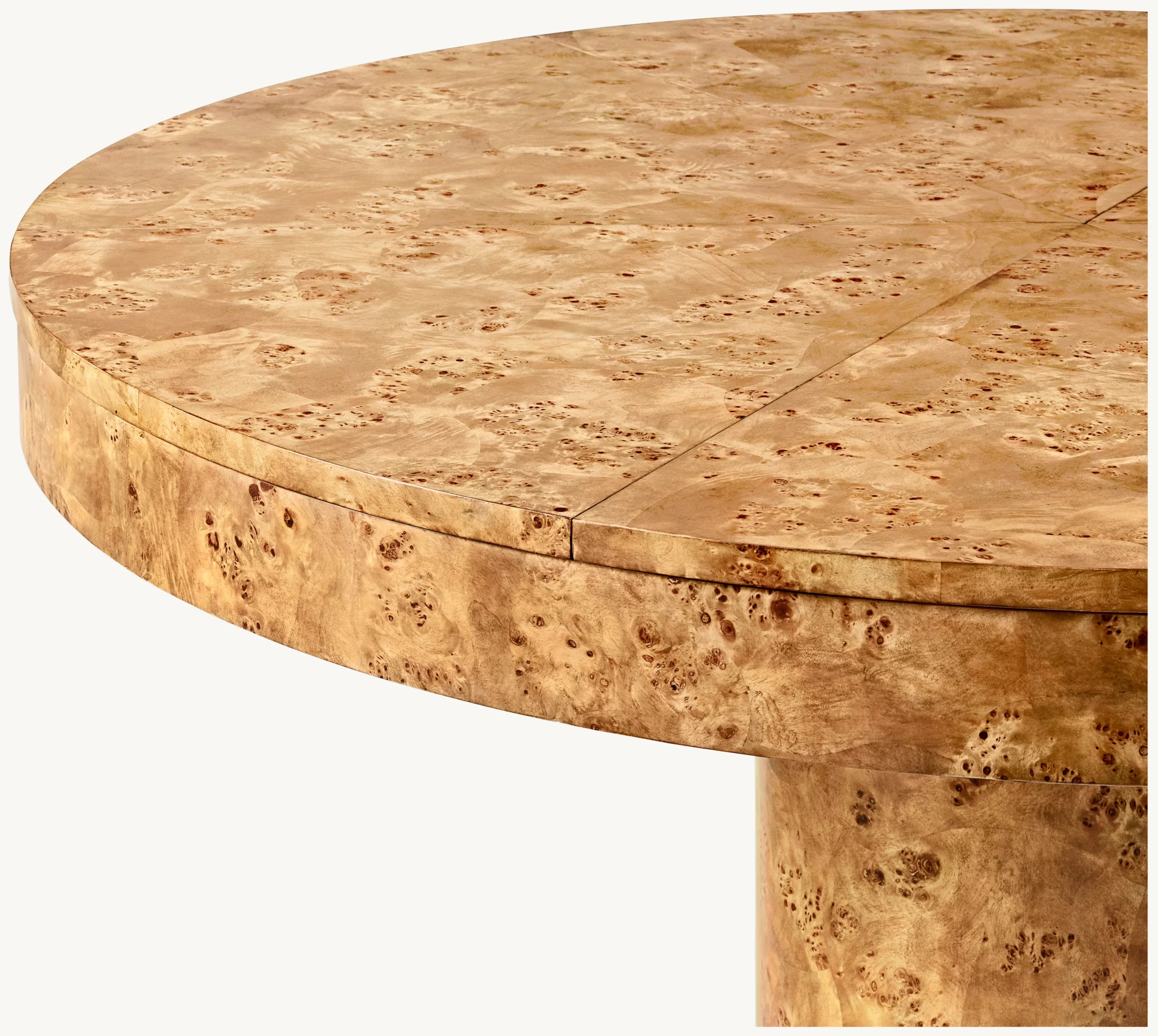 Belmont Burl Round Extension Dining Table - Image 3